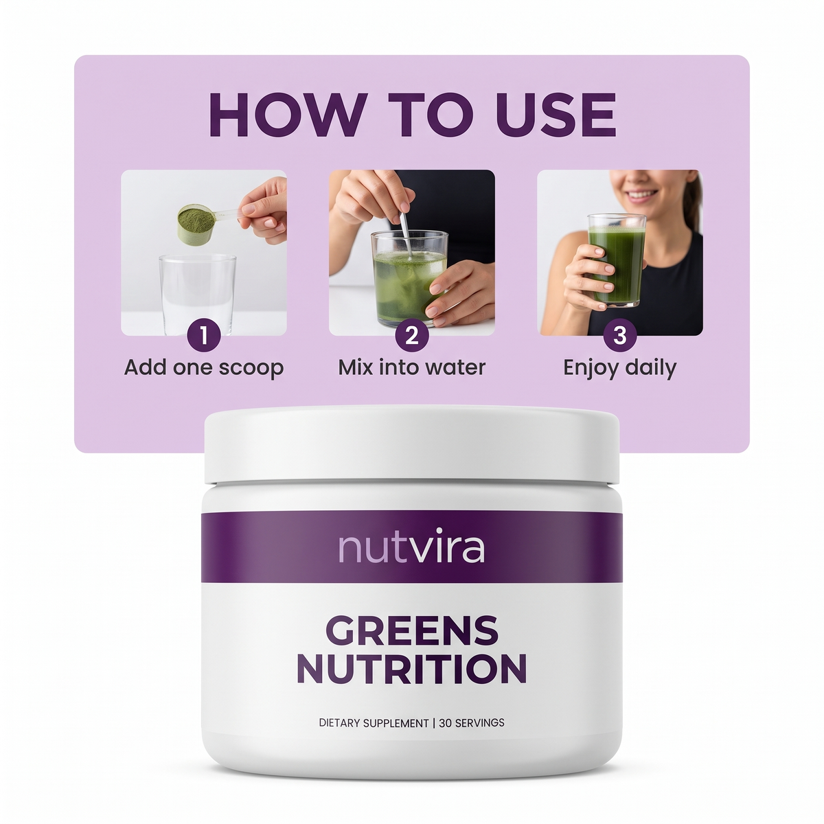 How to use Nutvira Greens Nutrition