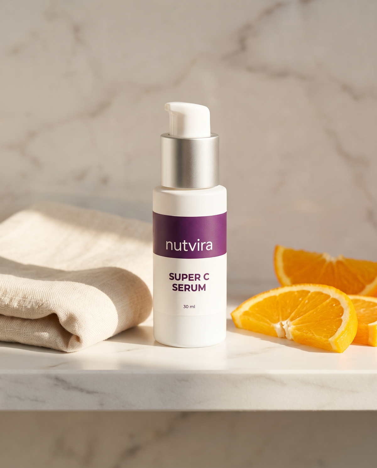 Nutvira Super C Serum in use